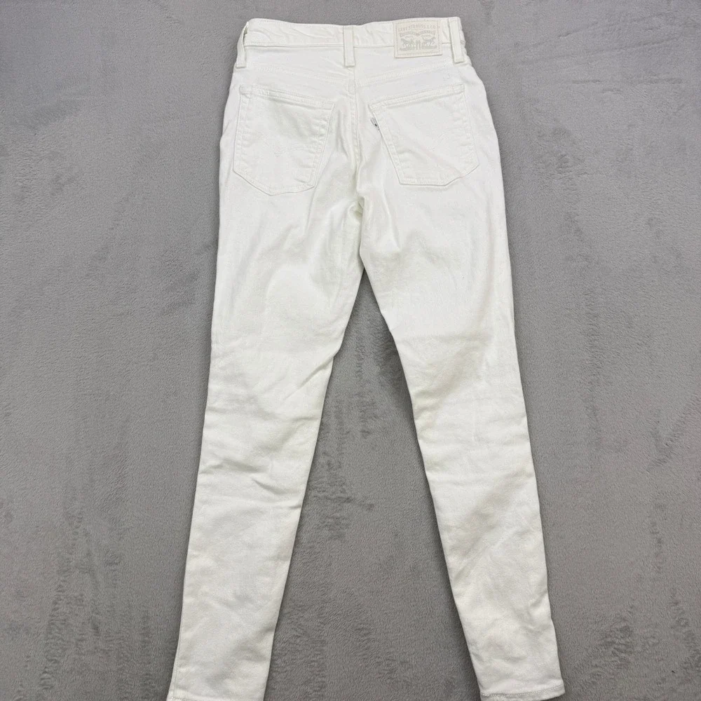 Levis 721 Jeans Womens 26 High Rise Skinny White‎ Denim Pants 5-Pocket Stretch